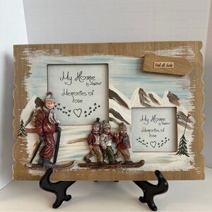 Val di Sole Alpine Winter Photo Frame Zambiasi Ski Lodge Cottagecore